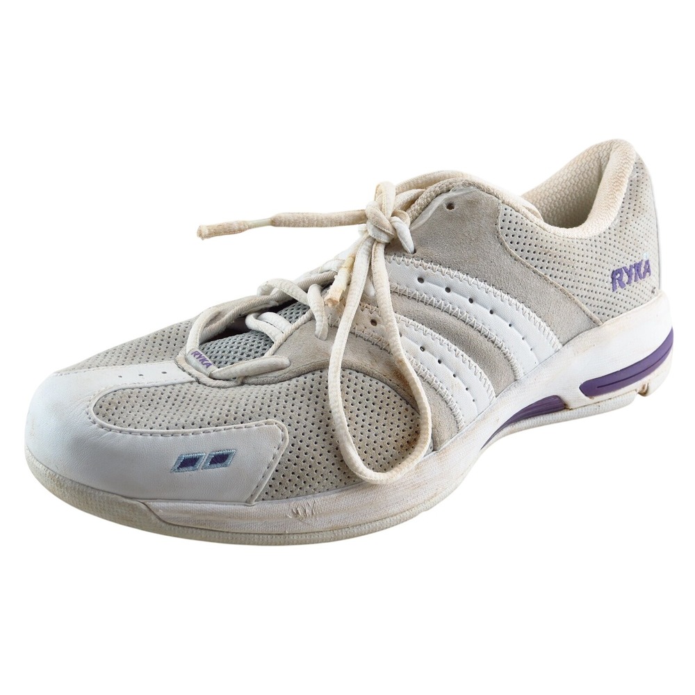 Ryka Beige and Purple Athletic Sneakers